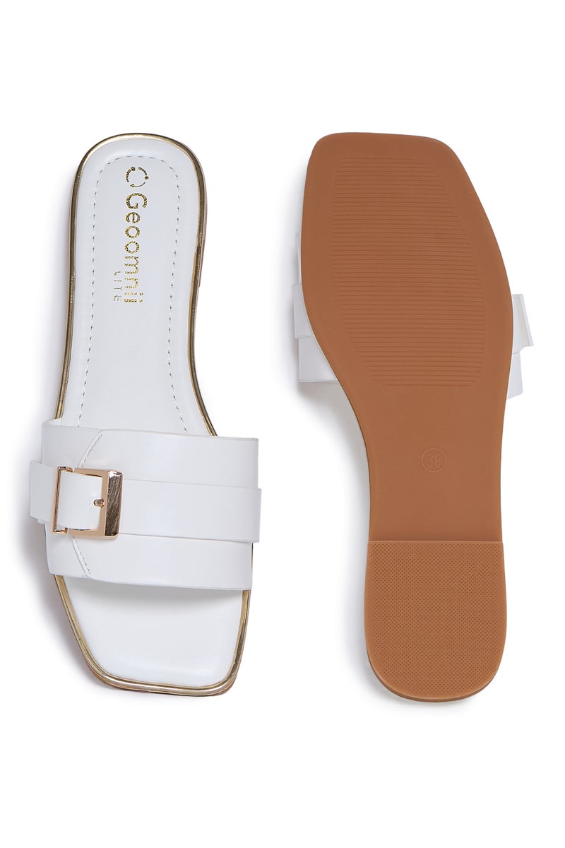 Geoomnii Flat Sandals for Women – Comfortable Slip-On Casual Summer Sandals for Daily Wear, Walking & Travel - Image 5